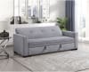Grady Convertible Sofa Bed with Storage and Cup Holders in Gray Velvet by Home Elegance - HEL-9258 - Image 3 of 0