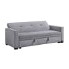 Grady Convertible Sofa Bed with Storage and Cup Holders in Gray Velvet by Home Elegance - HEL-9258 - Image 4 of 0