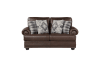 Franklin Love Seat in Dark Brown Fabric by Home Elegance - HEL-9260DB-2 - Image 1 of 0