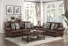 Franklin Love Seat in Dark Brown Fabric by Home Elegance - HEL-9260DB-2 - Image 2 of 0