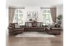 Franklin Love Seat in Dark Brown Fabric by Home Elegance - HEL-9260DB-2 - Image 3 of 0