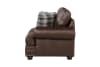 Franklin Love Seat in Dark Brown Fabric by Home Elegance - HEL-9260DB-2 - Image 5 of 0