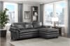 Exton 2 Piece Sectional in Gray Fabric by Home Elegance - HEL-9267GY-22LRC - Image 1 of 0