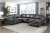 Exton 4 Piece Sectional in Gray Fabric by Home Elegance - HEL-9267GY-42LRC - Image 1 of 0