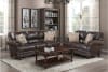 Milford Love Seat in Brown Fabric by Home Elegance - HEL-9268BRW-2 - Image 2 of 0
