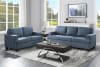 Elmont 2 Piece Sofa Set in Blue by Home Elegance - HEL-9327BU - Image 1 of 0