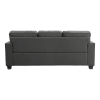 Elmont 2 Piece Sofa Set in Charcoal by Home Elegance - HEL-9327CC - Image 5 of 0