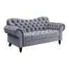 Rosalie Love Seat in Dark Gray by Home Elegance - HEL-9330DG-2 - Image 2 of 0