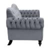Rosalie Love Seat in Dark Gray by Home Elegance - HEL-9330DG-2 - Image 3 of 0
