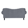 Rosalie Love Seat in Dark Gray by Home Elegance - HEL-9330DG-2 - Image 4 of 0