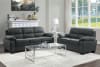 Holleman Love Seat in Dark Gray by Home Elegance - HEL-9333DG-2 - Image 4 of 0