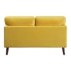Tolley Love Seat in Yellow by Home Elegance - HEL-9338YW-2 - Image 4 of 0