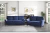 Dunleith Love Seat in Blue Fabric by Home Elegance - HEL-9348BUE-2 - Image 3 of 0