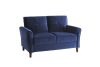 Dunleith Love Seat in Blue Fabric by Home Elegance - HEL-9348BUE-2 - Image 4 of 0