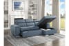 Berel 2 Piece Sectional in Blue Fabric by Home Elegance - HEL-9355BU-22LRC - Image 3 of 0