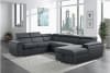 Berel 4 Piece Sectional in Charcoal Fabric by Home Elegance - HEL-9355CC-42LRC - Image 1 of 0