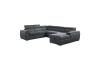 Berel 4 Piece Sectional in Charcoal Fabric by Home Elegance - HEL-9355CC-42LRC - Image 5 of 0