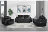Antonio 2 Piece Power Double Reclining Sofa Set in Black Fabric by Home Elegance - HEL-9360BLK-PW - Image 2 of 0