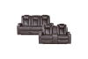 Caelan 2 Piece Power Double Reclining Sofa Set in Dark Brown Fabric by Home Elegance - HEL-9366DB-PWH - Image 3 of 0