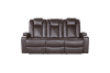 Caelan 2 Piece Power Double Reclining Sofa Set in Dark Brown Fabric by Home Elegance - HEL-9366DB-PWH - Image 4 of 0