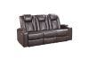 Caelan 2 Piece Power Double Reclining Sofa Set in Dark Brown Fabric by Home Elegance - HEL-9366DB-PWH - Image 5 of 0