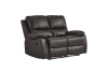 Dawson Double Reclining Love Seat in Brown Fabric by Home Elegance - HEL-9368BRW-2 - Image 4 of 0