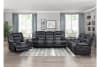 Fabian 2 Piece Double Reclining Sofa Set in 2-Tone Gray Fabric by Home Elegance - HEL-9388GRY - Image 2 of 0