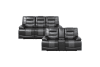Fabian 2 Piece Double Reclining Sofa Set in 2-Tone Gray Fabric by Home Elegance - HEL-9388GRY - Image 3 of 0