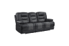 Fabian 2 Piece Double Reclining Sofa Set in 2-Tone Gray Fabric by Home Elegance - HEL-9388GRY - Image 5 of 0