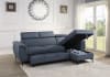 Cadence Sectional Sofa in Blue by Home Elegance - HEL-9403BU-SC - Image 3 of 0