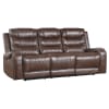 Putnam Power Double Reclining Sofa in Brown by Home Elegance - HEL-9405BR-3PW - Image 2 of 0