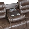 Putnam Power Double Reclining Sofa in Brown by Home Elegance - HEL-9405BR-3PW - Image 5 of 0