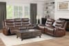 Putnam 2 Piece Power Double Reclining Sofa Set in Brown by Home Elegance - HEL-9405BR-PW - Image 1 of 0