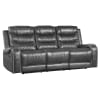 Putnam Double Reclining Sofa in Gray by Home Elegance - HEL-9405GY-3 - Image 2 of 0