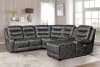 Putnam Power Reclining Sectional Sofa in Gray by Home Elegance - HEL-9405GY-6LRRC - Image 2 of 0