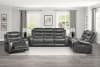 Putnam 2 Piece Power Double Reclining Sofa Set in Gray by Home Elegance - HEL-9405GY-PW - Image 2 of 0