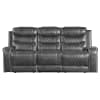 Putnam 2 Piece Power Double Reclining Sofa Set in Gray by Home Elegance - HEL-9405GY-PW - Image 4 of 0