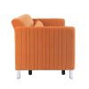 Greenway Convertible Studio Sofa with Pull-out Bed in Orange Velvet by Home Elegance - HEL-9406RN-3CL - Image 4 of 0