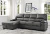 Michigan Sectional Sofa in Dark Gray by Home Elegance - HEL-9407DG-2LC3R - Image 1 of 0