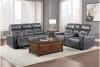 Burwell Power Double Reclining Sofa in Dark Gray Fabric by Home Elegance - HEL-9446GY-3PW - Image 2 of 0