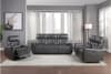Burwell Power Double Reclining Sofa in Dark Gray Fabric by Home Elegance - HEL-9446GY-3PW - Image 3 of 0
