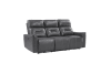 Burwell Power Double Reclining Sofa in Dark Gray Fabric by Home Elegance - HEL-9446GY-3PW - Image 4 of 0