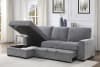 Morelia Sectional Sofa in Gray by Home Elegance - HEL-9468DG-2LC2R - Image 2 of 0