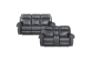 Granville 2 Piece Power Double Reclining Sofa Set in Gray Fabric by Home Elegance - HEL-9488GY-PW - Image 3 of 0