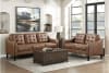 Mallory 2 Piece Sofa Set in Brown Fabric by Home Elegance - HEL-9489BRW - Image 1 of 0