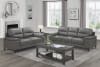 Mischa Sofa in Dark Gray by Home Elegance - HEL-9514DGY-3 - Image 4 of 0