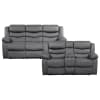 Discus 2 Piece Double Reclining Sofa Set in Gray by Home Elegance - HEL-9526GY - Image 3 of 0