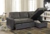 Swallowtail Sectional Sofa in Brownish Gray by Home Elegance - HEL-9540GY-SC - Image 3 of 0