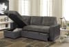Swallowtail Sectional Sofa in Brownish Gray by Home Elegance - HEL-9540GY-SC - Image 4 of 0