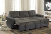 Swallowtail Sectional Sofa in Brownish Gray by Home Elegance - HEL-9540GY-SC - Image 5 of 0